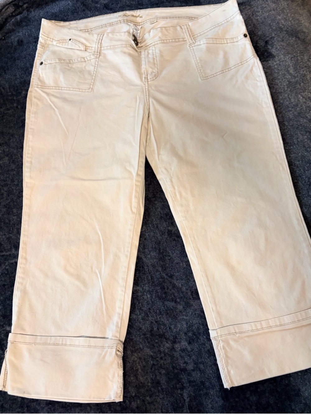 Jordache Cream Button-Front Pants